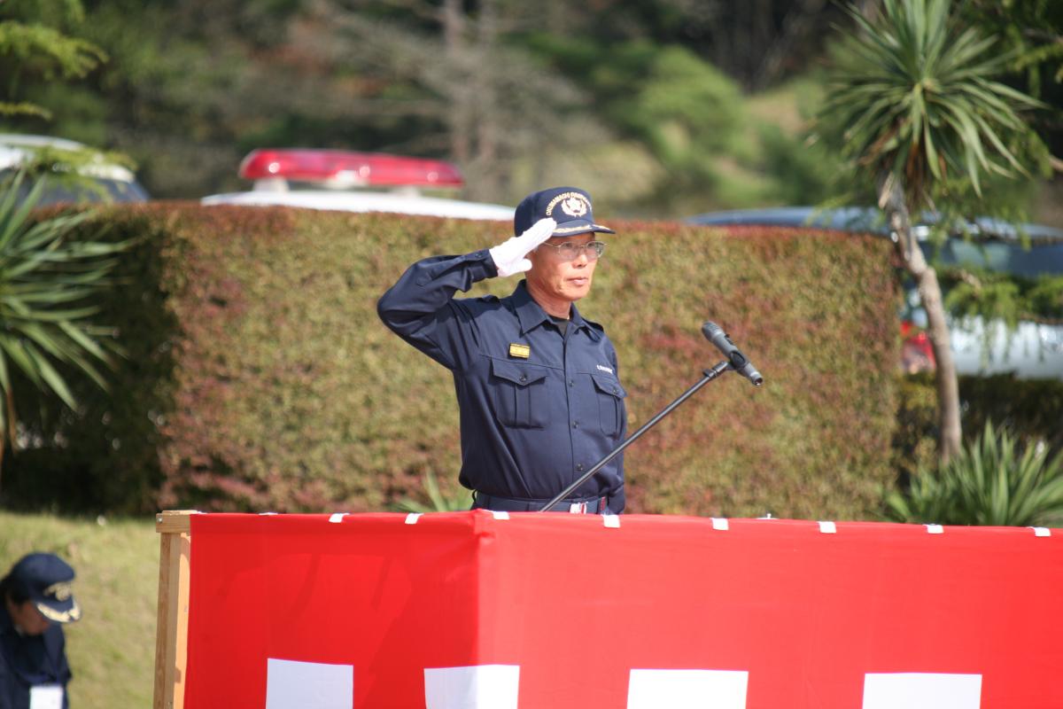 地域の要となることを呼び掛けた石田消防団長