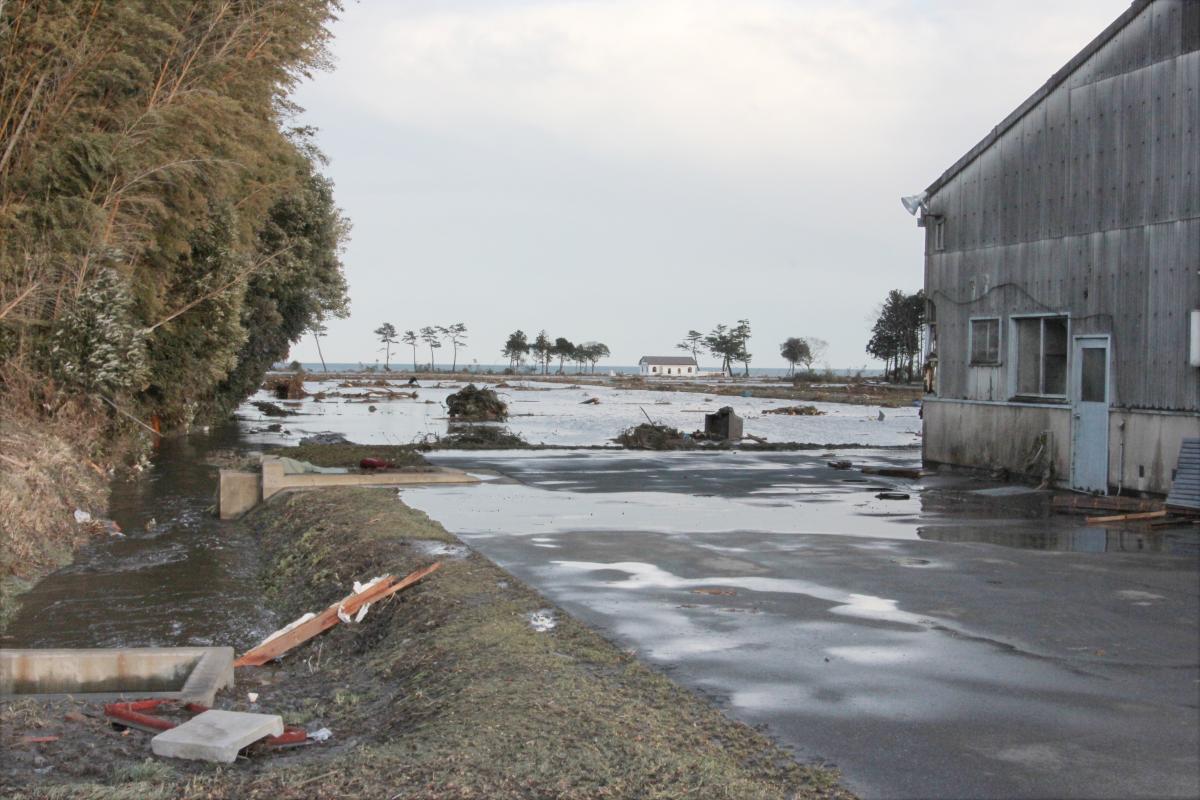 東日本大震災発生直後の町内（2011年3月11日） 写真 9