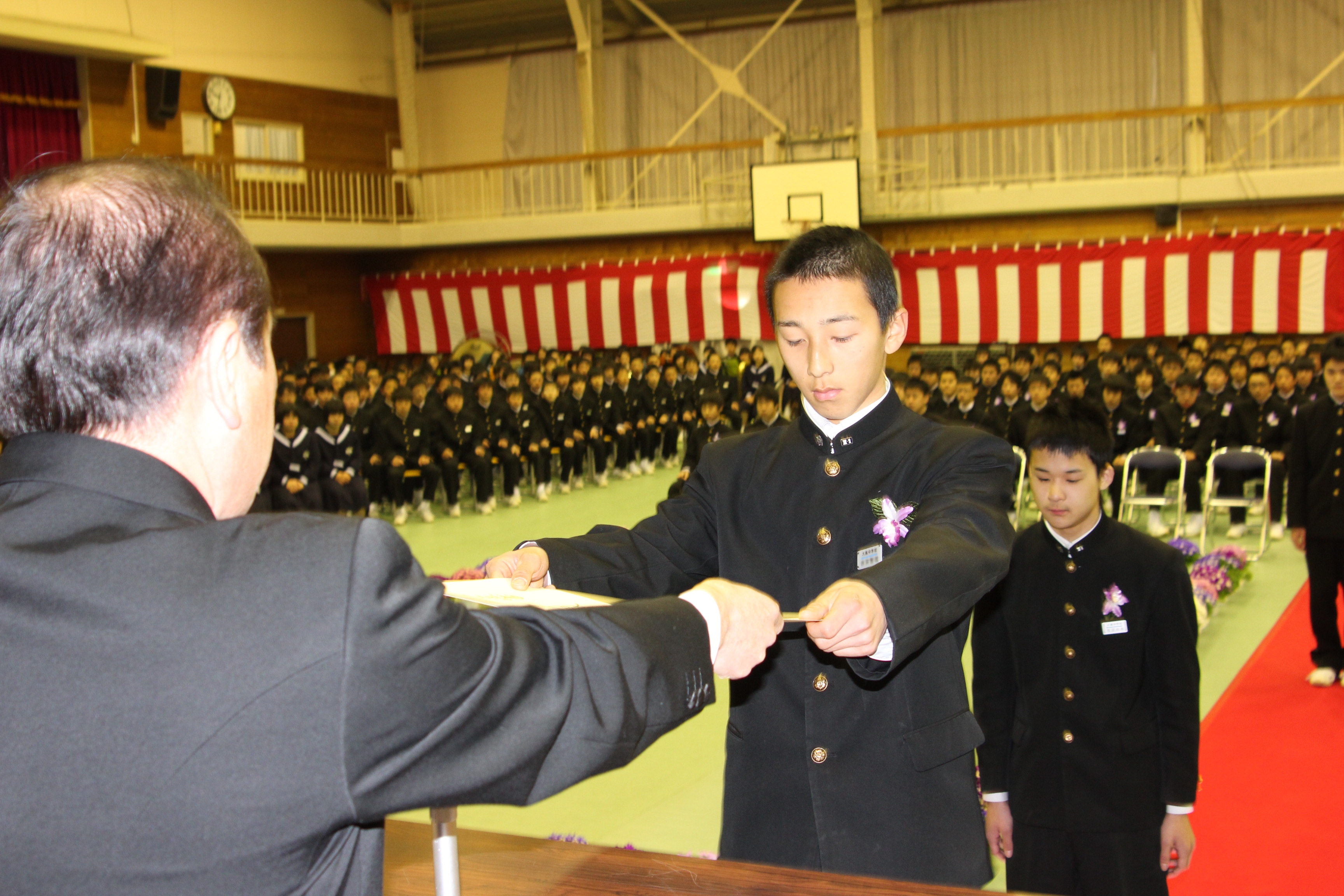 大熊中学校卒業式（2011年3月11日） 写真 2