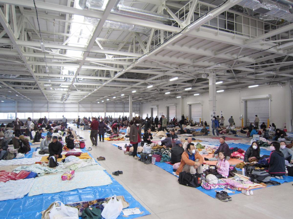 田村市内の避難所（2011年3月15日から17日） 写真 2