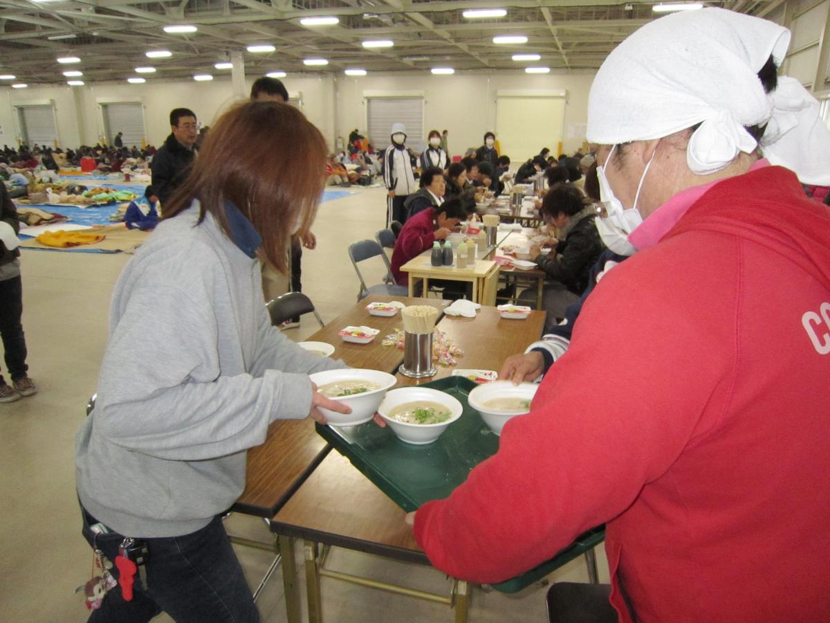 田村市内の避難所（2011年3月15日から17日） 写真 15