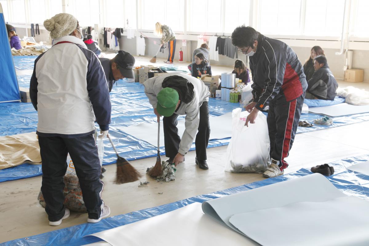 田村市内の避難所（2011年3月15日から17日） 写真 18