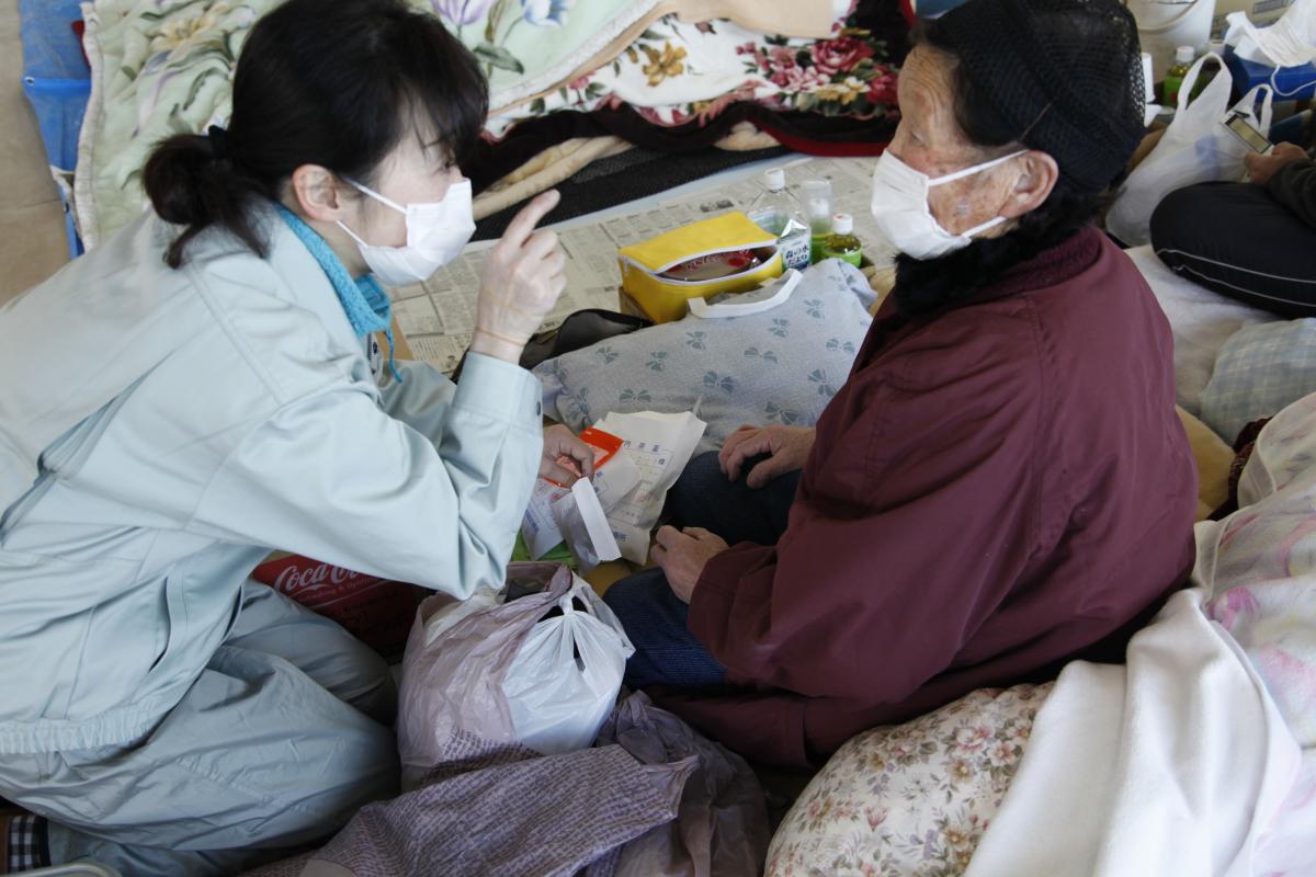 田村市内の避難所（2011年3月18日） 写真 15