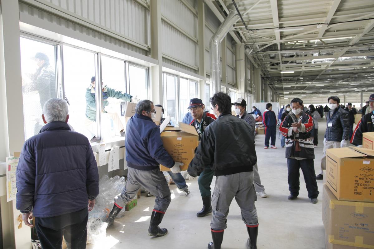 田村市内の避難所（2011年3月18日） 写真 16