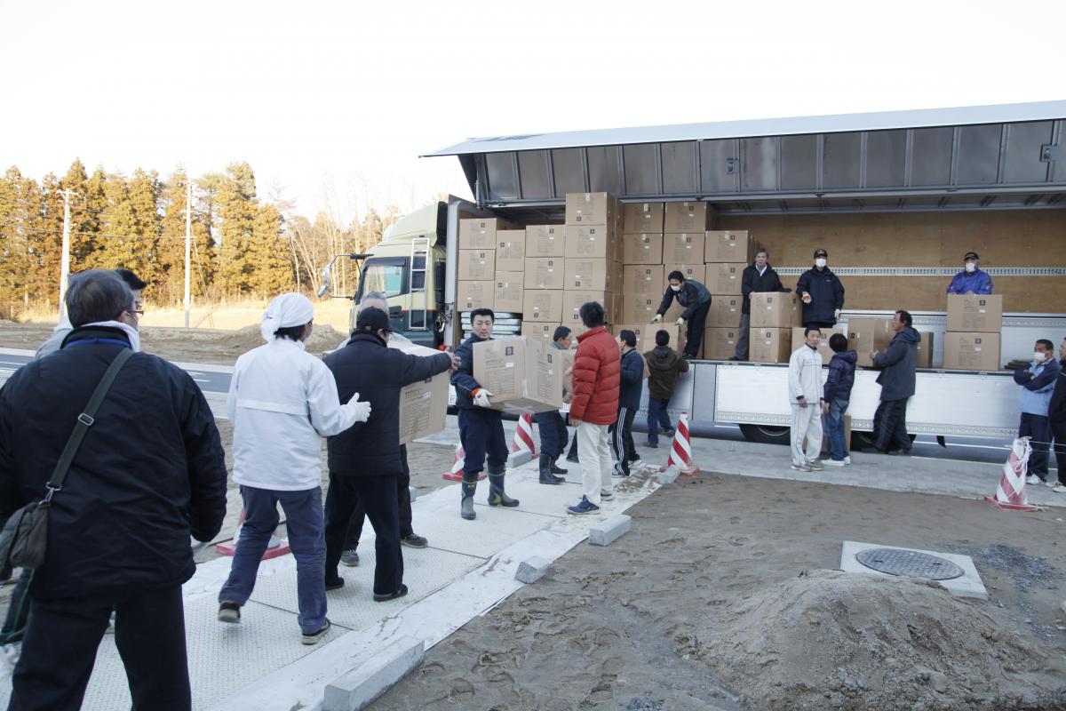 田村市内の避難所（2011年3月18日） 写真 25