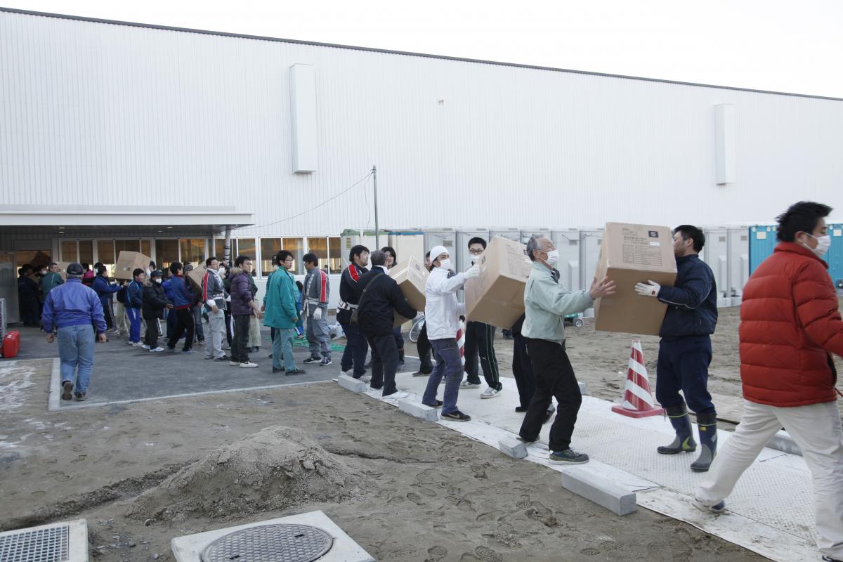 田村市内の避難所（2011年3月18日） 写真 26