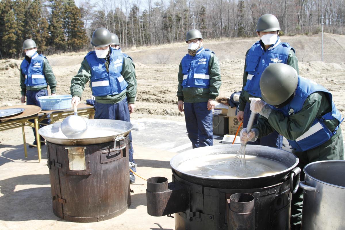 田村市内の避難所（2011年3月19日から26日） 写真 1