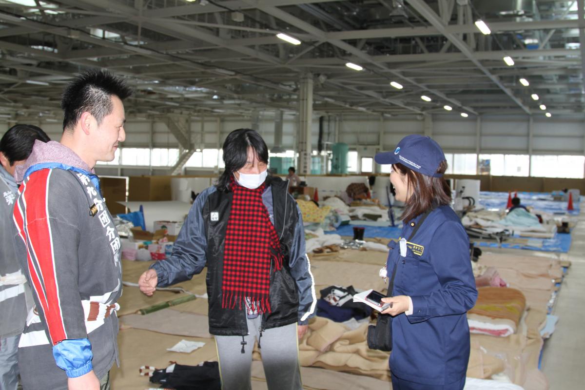 田村市内の避難所（2011年3月19日から26日） 写真 23