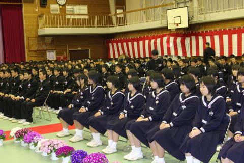 大熊中学校卒業式（2011年3月11日） 写真 1