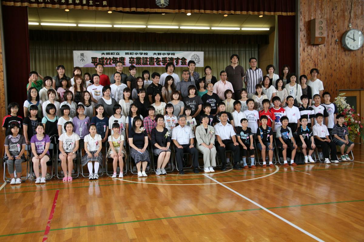 平成22年度熊町・大野小学校　卒業証書を手渡す会（2011年7月30日） 写真 9