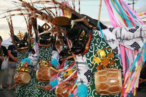4年ぶりに披露された大熊町熊川地区の伝統芸能「熊川稚児鹿舞」