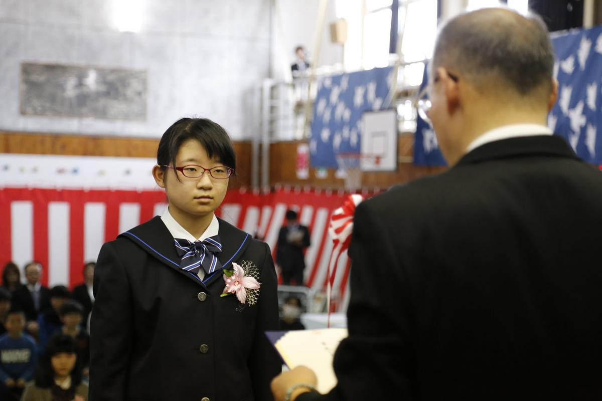 平成28年度熊町・大野小学校卒業証書授与式（2017年3月23日撮影） 写真 4