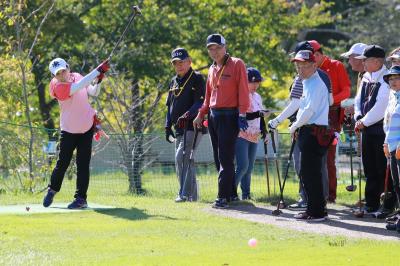 広野町で開かれた町長杯パークゴルフ大会の写真です
