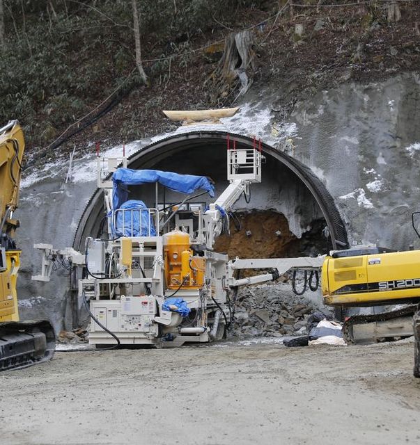 工事が始まったトンネル