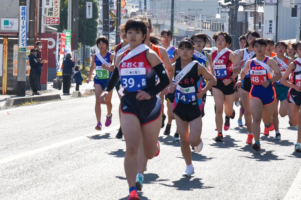 8区3.4kmを走る渡辺選手