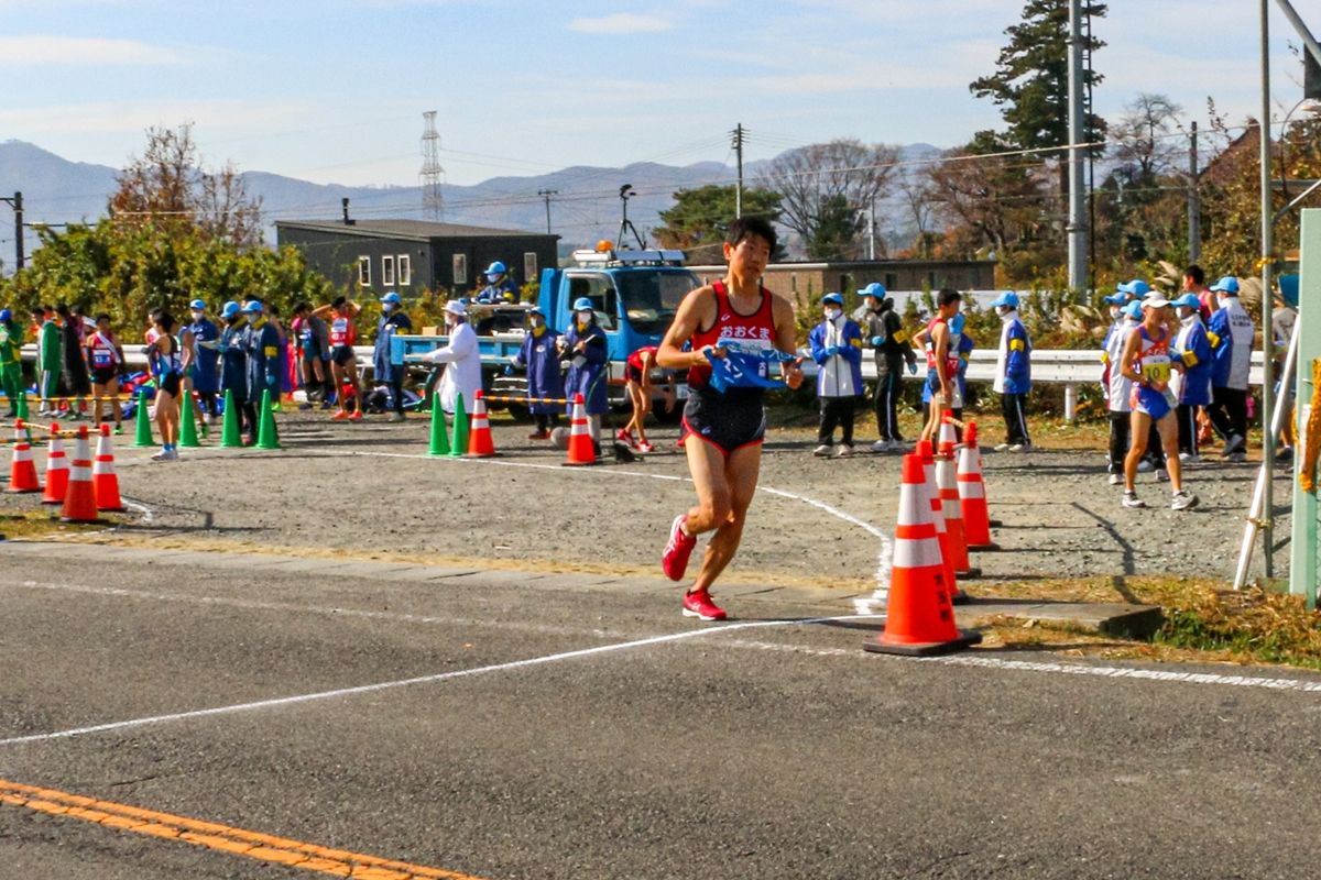 5区7.0kmを走る蛸井選手