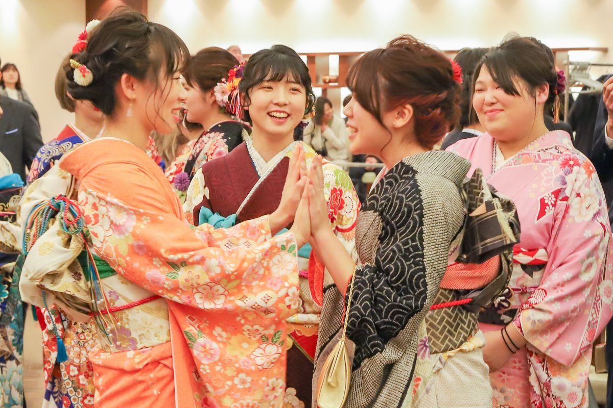笑顔があふれる新成人
