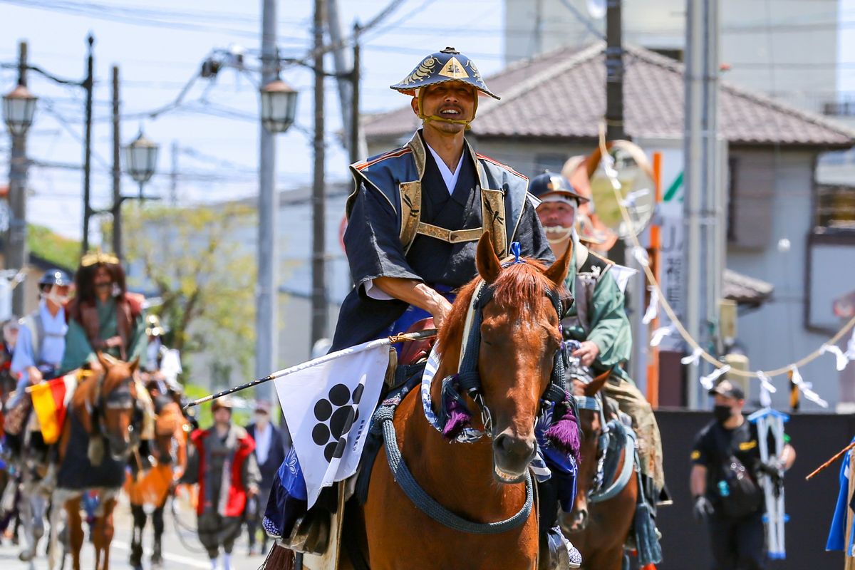 令和3年度の相馬野馬追は新型コロナウイルス感染症の感染拡大の影響で規模を縮小して開催。標葉郷は7月24日浪江町内でお行列を行いました