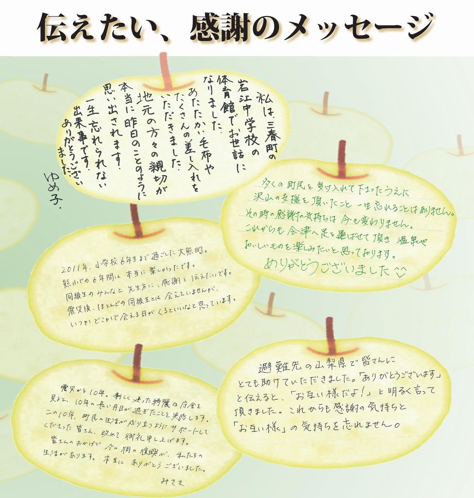 伝えたい、感謝のメッセージ1枚目