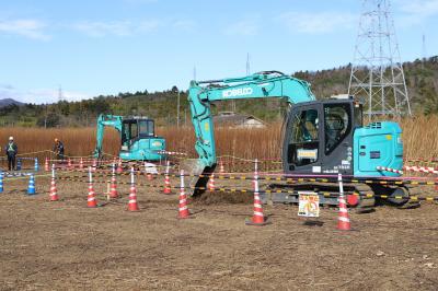 特定帰還居住区域の除染が始まった下野上1区の農地