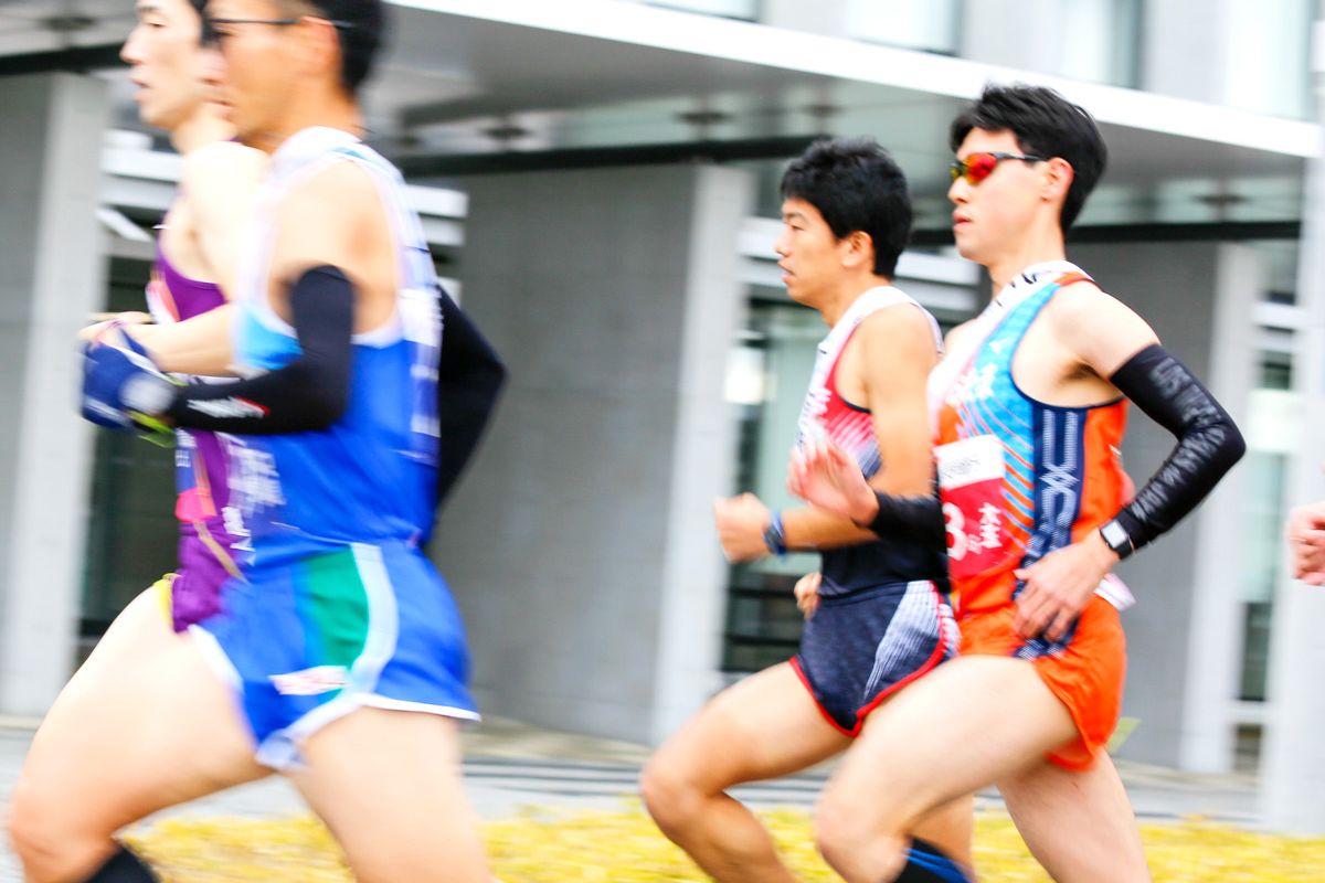 6区の蛸井光選手は、須賀川市役所内から郡山市・ゼノアック日本全薬工業内までの8.3kmを走りました。
