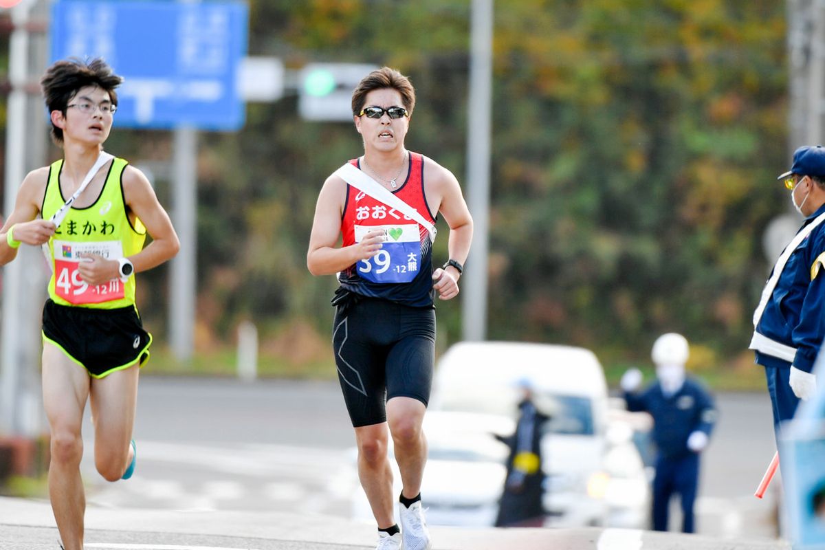 12区の吉田充芳選手は、大玉村・イイジマ前から二本松市役所内までの7kmを走りました。