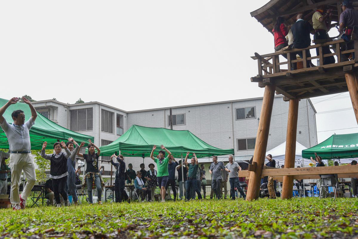 八幡神社で盆踊り