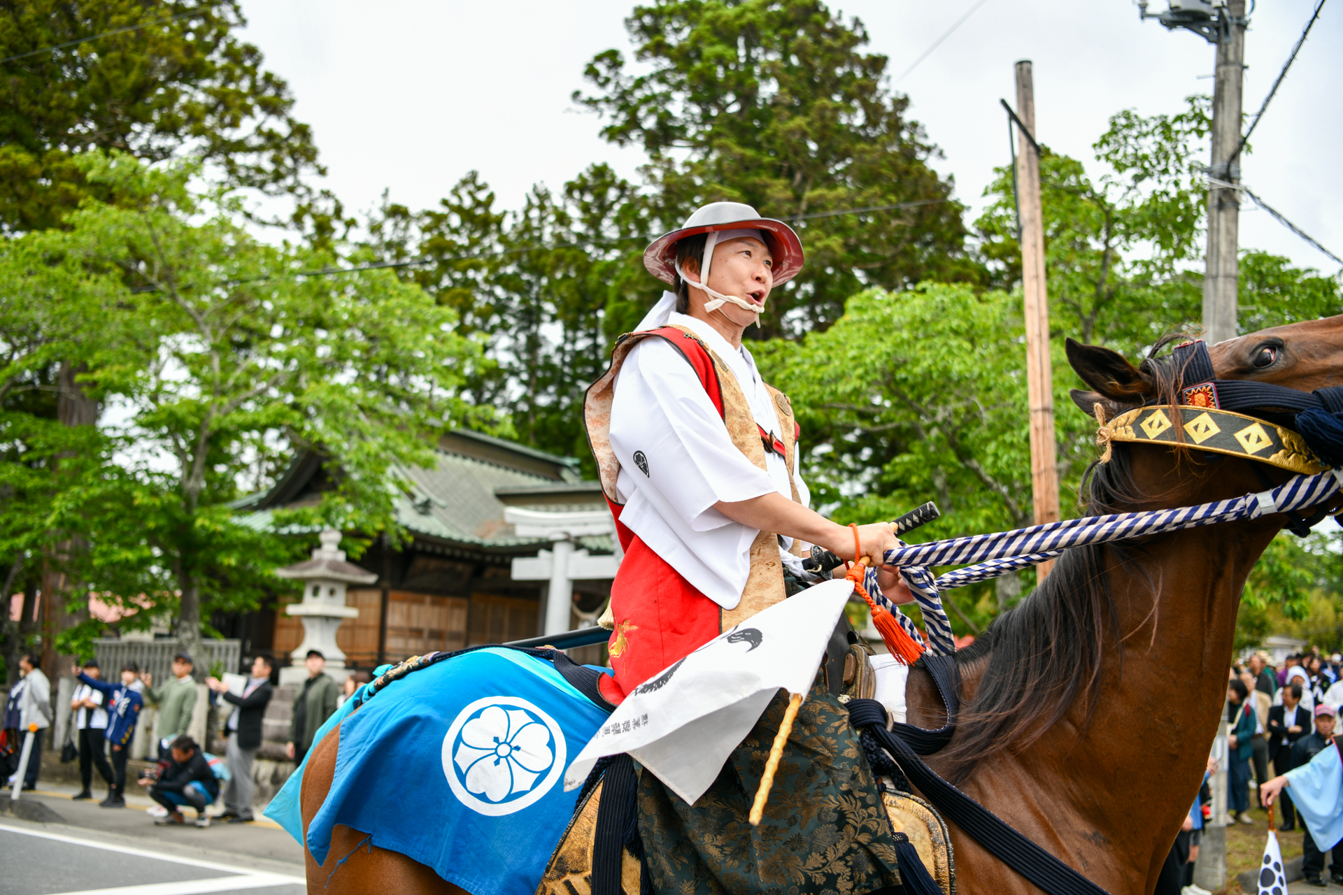 大熊町騎馬会が属する標葉郷は浪江町の標葉郷本陣から南相馬市の相馬小高神社を経由し雲雀ケ原祭場地へ向かいました。