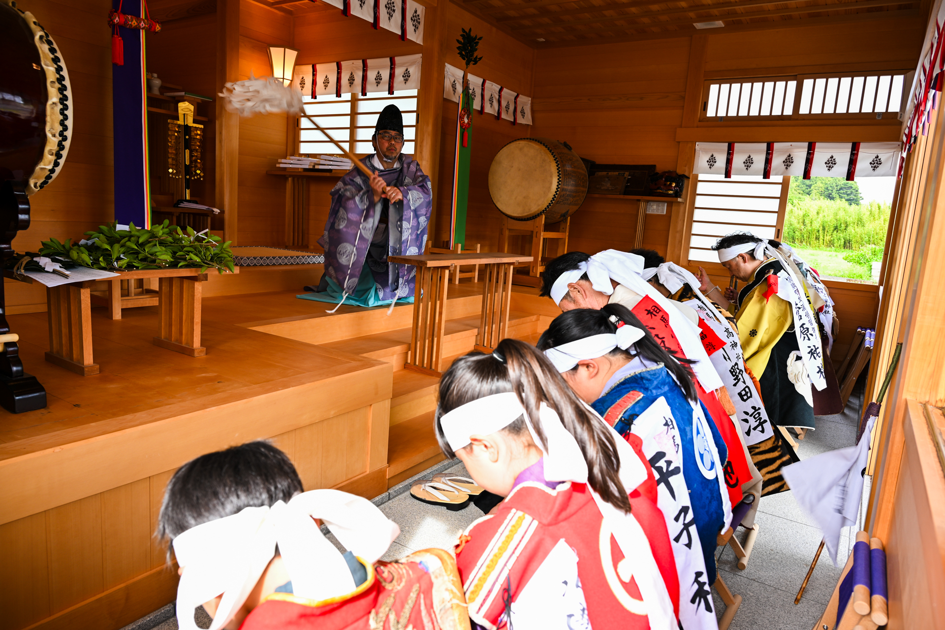 無事の帰還を願う、大熊町騎馬会