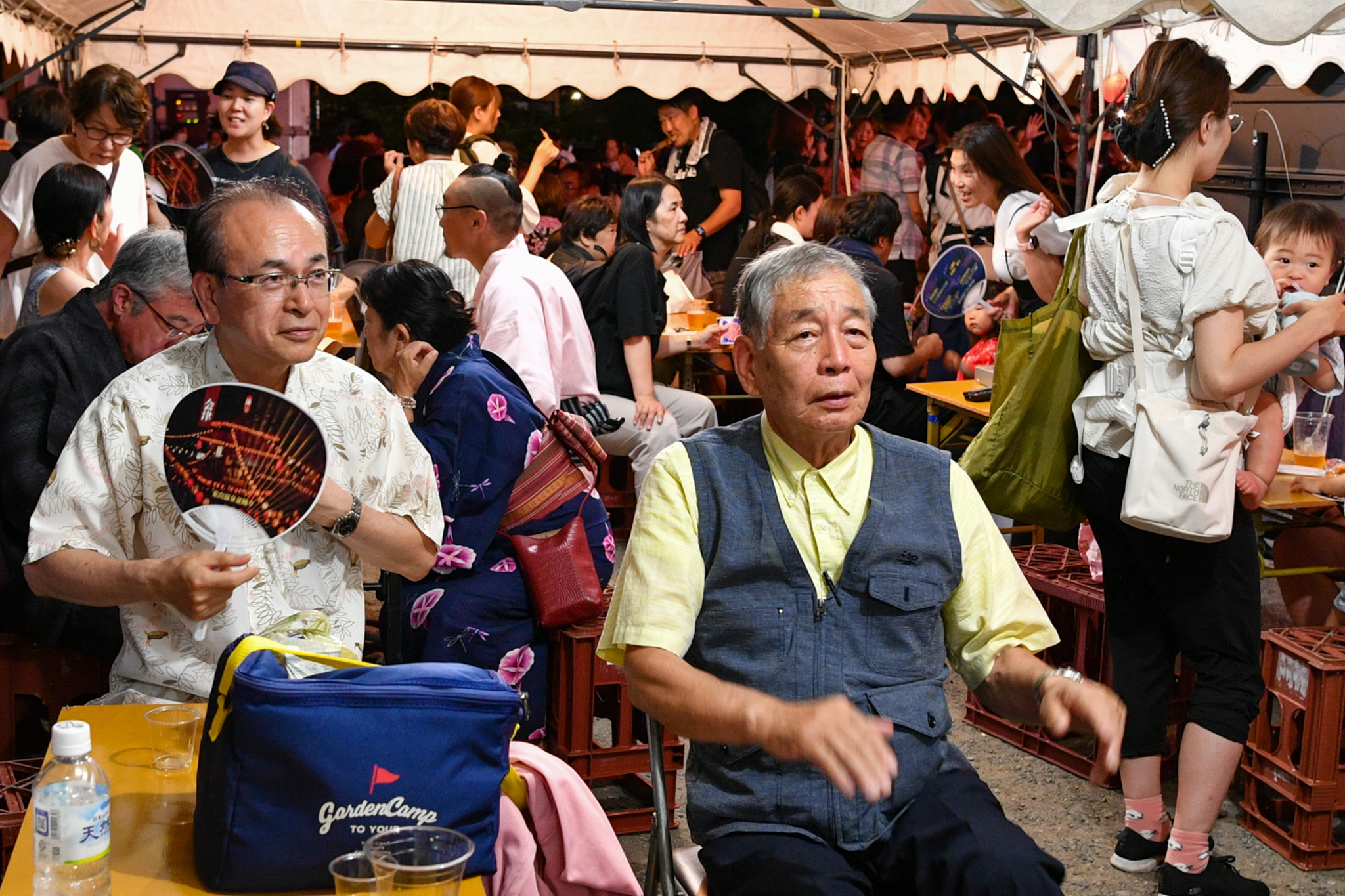 会津の伝統を楽しんだ吉田町長と渡辺利綱前町長