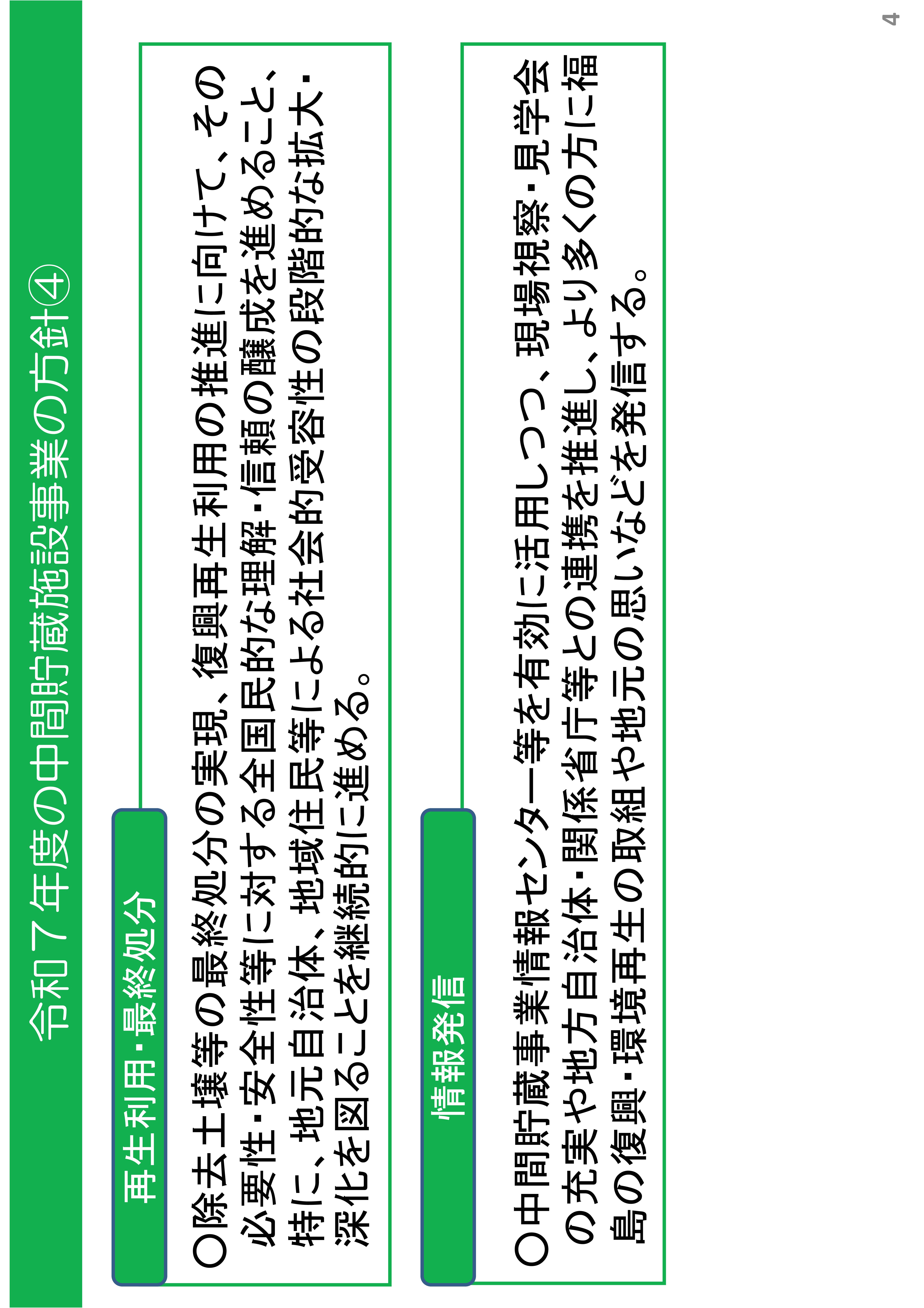 2025年度の中間貯蔵施設事業の方針④