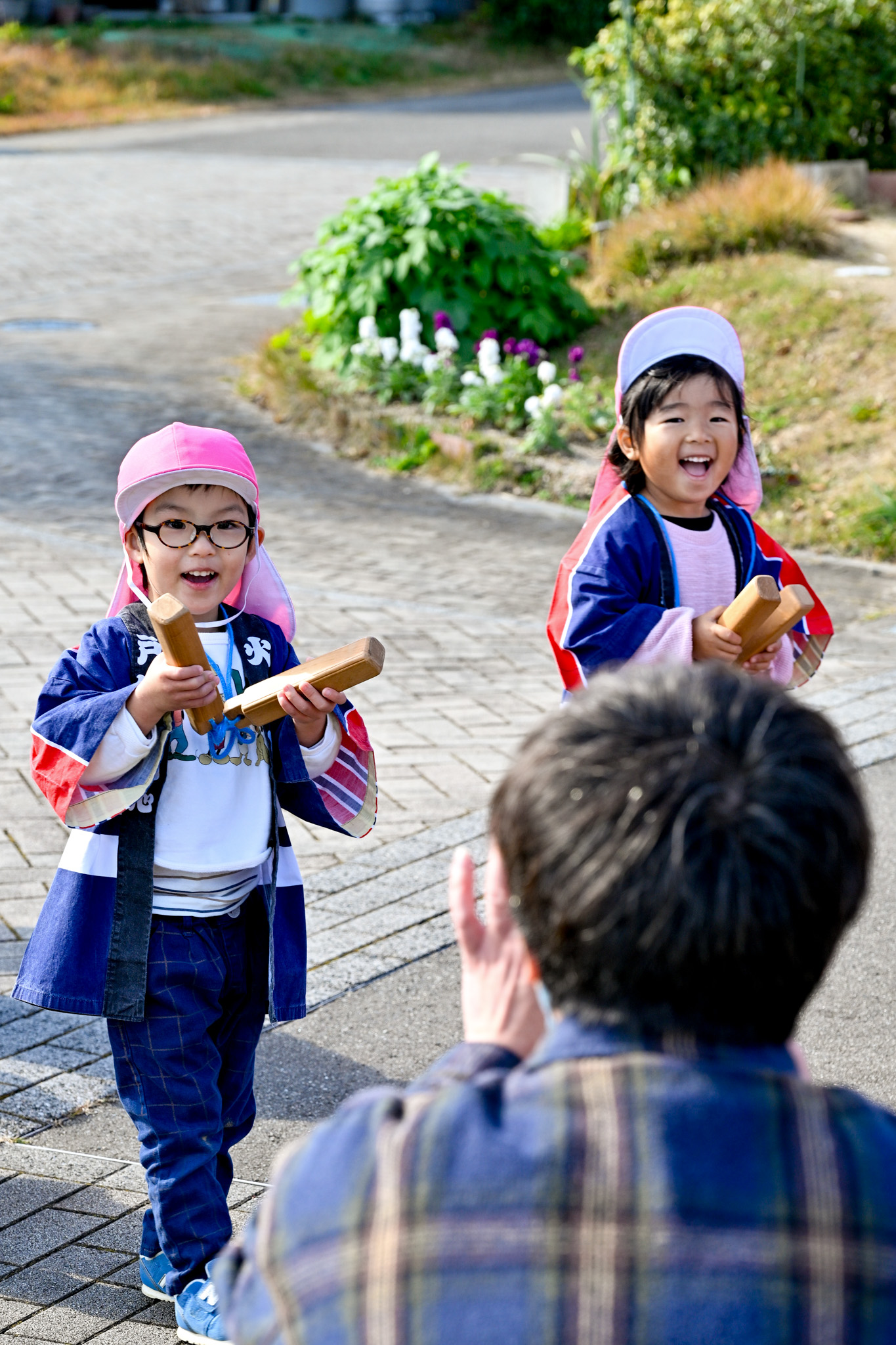 認定こども園学び舎ゆめの森 幼年消防クラブ防火パレード