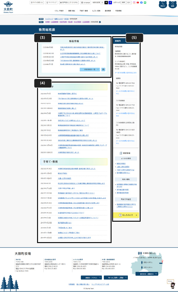 課トップページのイメージ画像
