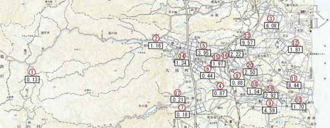 9月の測定地点図