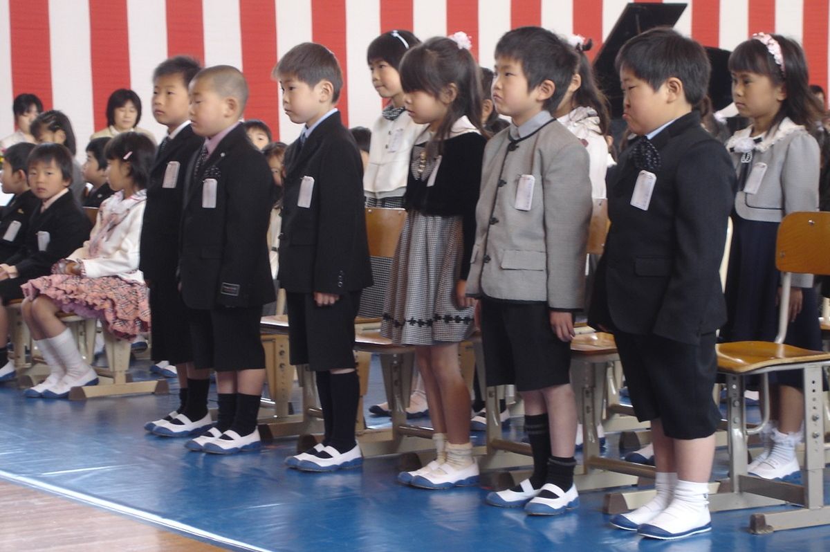 71人の児童が大野小学校に入学しました