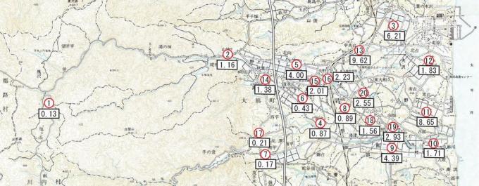 10月の測定地点図