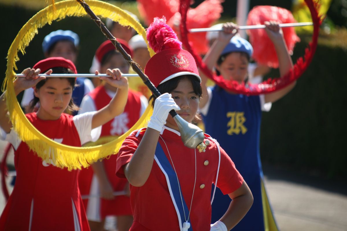 熊町小学校 交通安全を呼び掛ける 鼓笛隊パレード 07年9月21日撮影 大熊町公式ホームページ