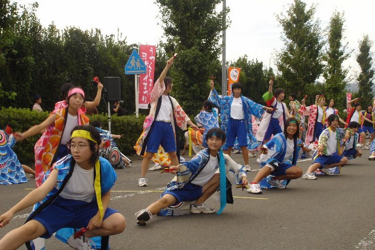 「大熊中学校」の生徒によるYOSAKOI踊り