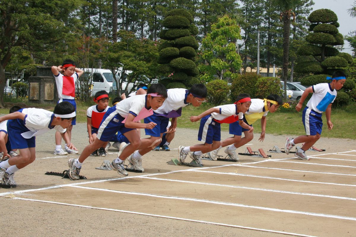 100メートル走男子のスタート！！