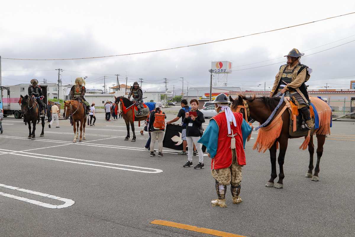 本祭り後、浪江町に到着した大熊町騎馬会